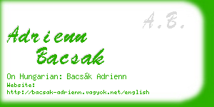 adrienn bacsak business card