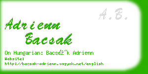 adrienn bacsak business card